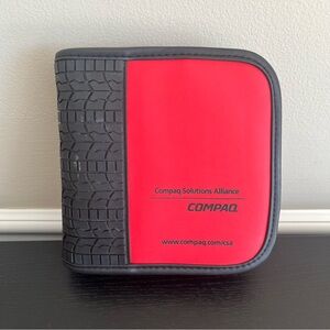 Vintage Compaq Solutions Alliance Disk CD Storage Zippered Case RCC Y2K RARE